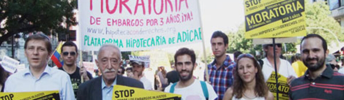 Izquierda Unida defenderá en pleno una moratoria hipotecaría contra los embargos a miles de familias