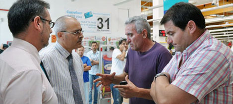 Cañamero y Romero en el Carrefour