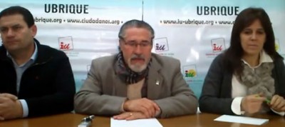 Visita Pedro Romero y Loli Caballero a IU Ubrique