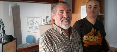 Pepe García y Manuel Ramírez en Radio Ubrique