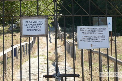 Aspecto habitual de la entrada al Yacimiento