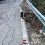 Desprendimiento de la carretera