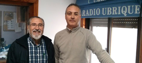 Pepe García y Manuel Ramírez en Radio Ubrique