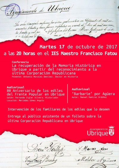 Cartel Conferencia Memoria Democrática