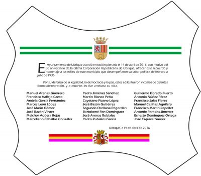 Diseño de la Placa Homenaje